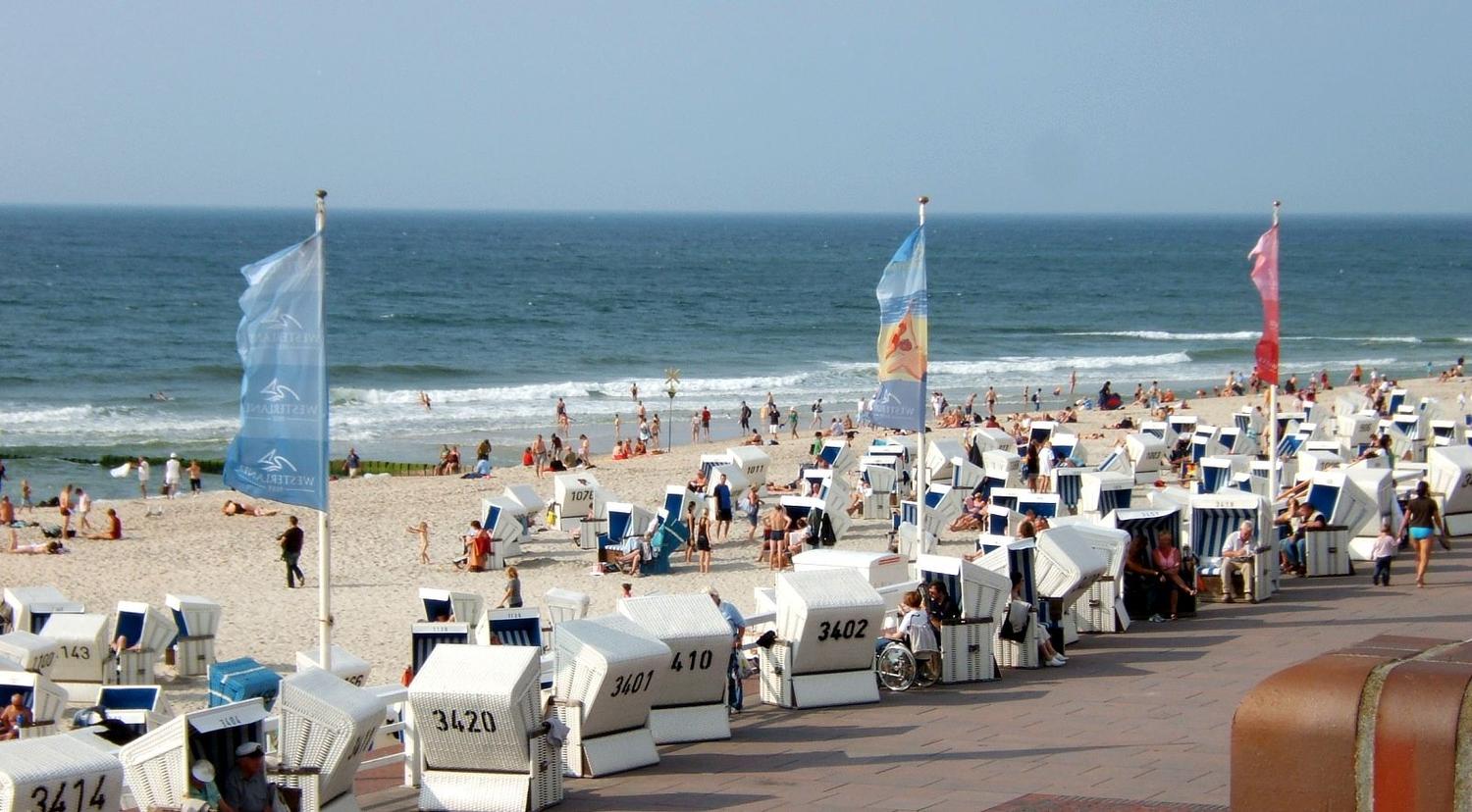 Der Strand von Westerland aus der Höhe