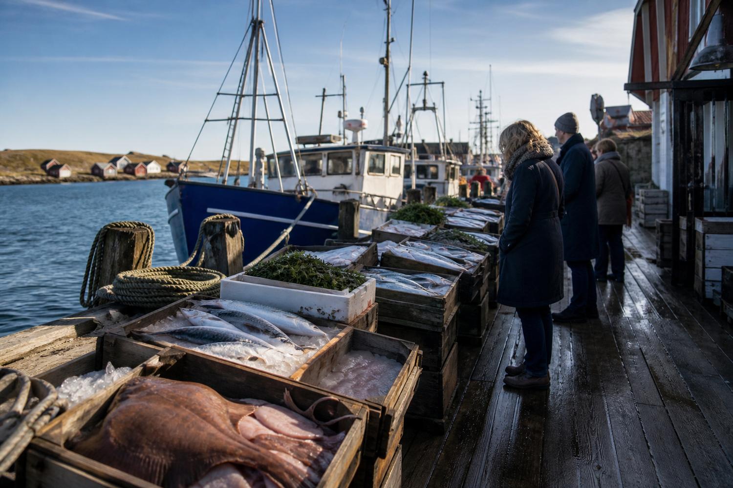 Fischmarkt am Hafen