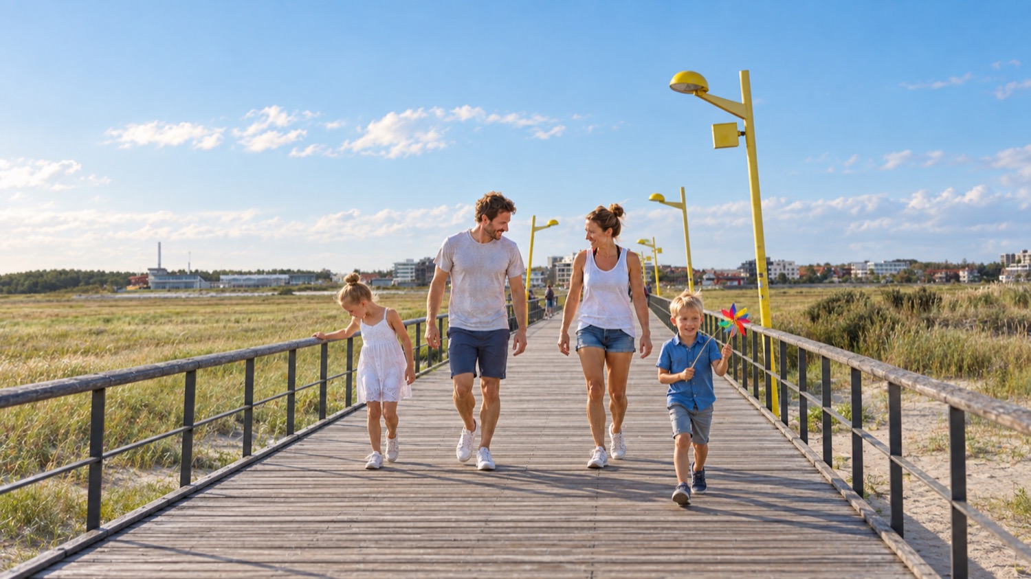 Familienspaziergang auf der Seebrücke